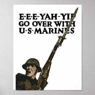 Póster Poster de memes de reclutamiento de marinos