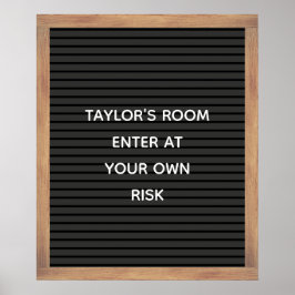 Póster Poster de mensajes de Personalizado de tablero de 