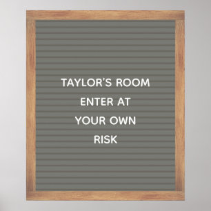 Póster Poster de mensajes del Personalizado de la placa d