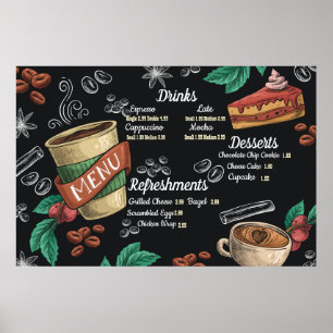 Póster Poster de menú personalizado