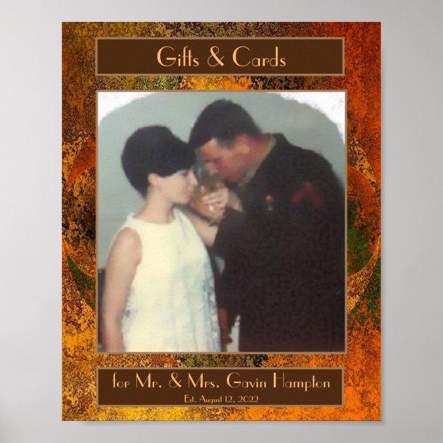 Póster poster de mesa de regalo de la boda de otoño (Frente)
