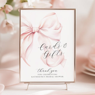 Póster Poster de mesa de tarjetas de ducha para novias y