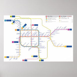 Póster Poster de metro de Bruxelles