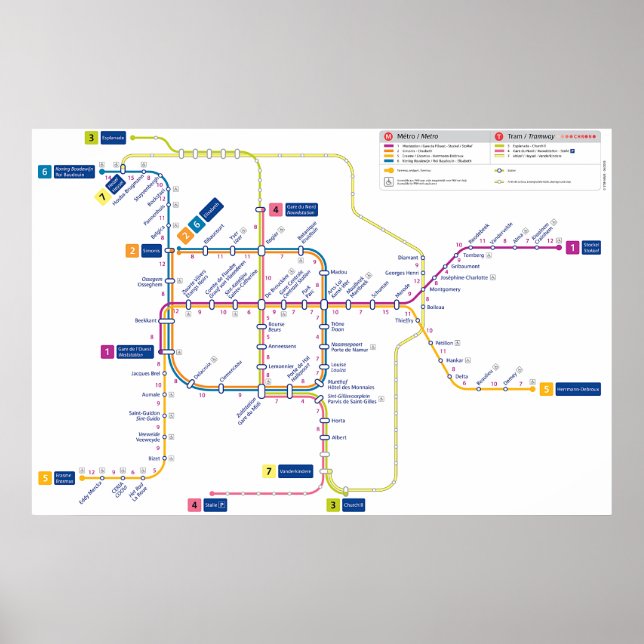 Póster Poster de metro de Bruxelles (Frente)