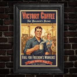 Póster Poster de mezcla de Coffee Builder de Victoria Vin