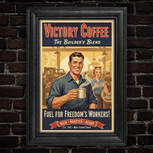 Póster Poster de mezcla de Coffee Builder de Victoria Vin