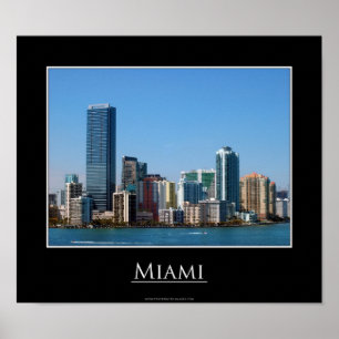Póster Poster de Miami Skyline