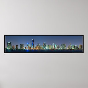 Póster Poster de Miami Skyline Panorama