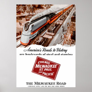 Póster Poster de Milwaukee Road en la Segunda Guerra Mund