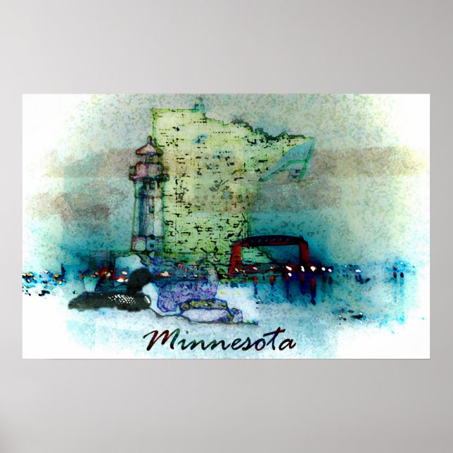 Póster Poster de Minnesota (Frente)