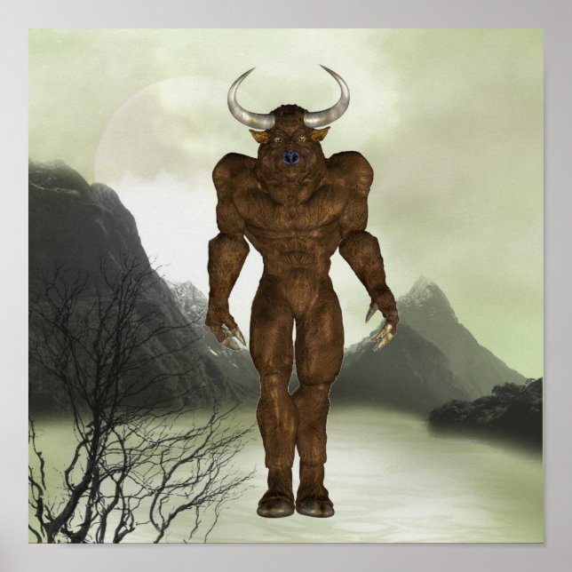 Póster Poster de Minotaur de Horn (Frente)