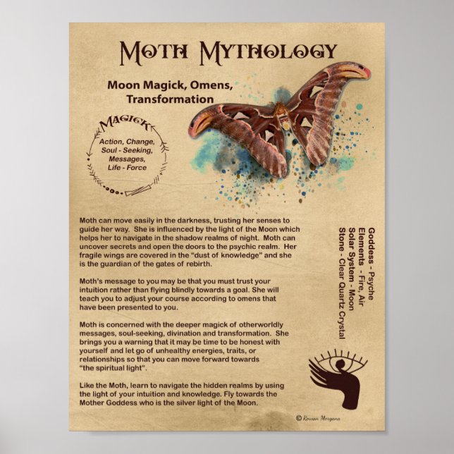 PÓSTER POSTER DE MITOLOGÍA DE MOTH (Frente)