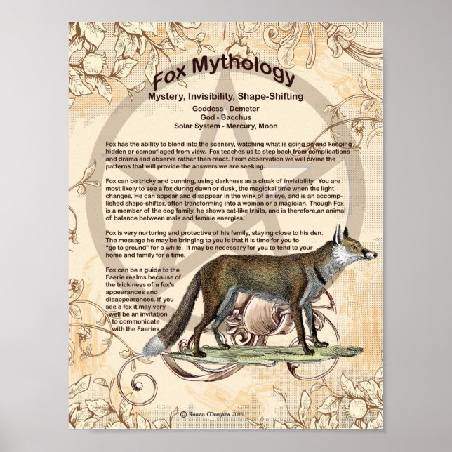 PÓSTER POSTER DE MITOLOGÍA FOX (Frente)