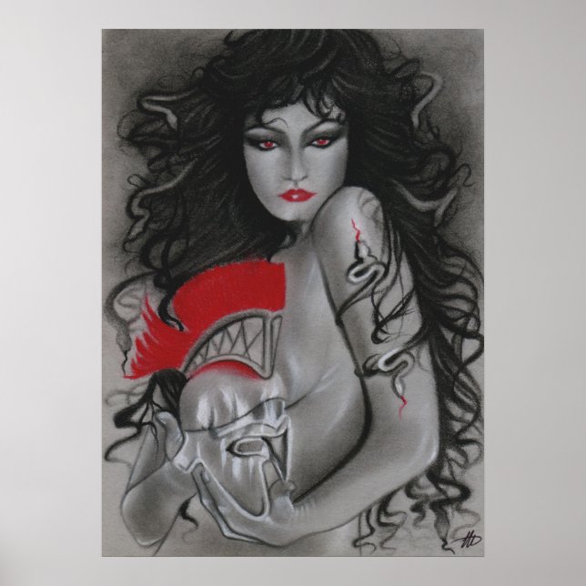 Póster Poster de mitología griega de Medusa (Frente)