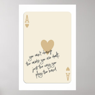 Póster Poster de moda Ace of Hearts