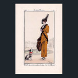 Póster Poster de moda Art Deco<br><div class="desc">Platos de moda de época. Hermosa placa de moda de París de 1912. Mostrando el pináculo de la moda francesa a principios del siglo XIX. El ilustracion es de un delicioso naranja y vestido negro. Este plato de moda se vería adorable colgado en una habitación o en una sala de...</div>