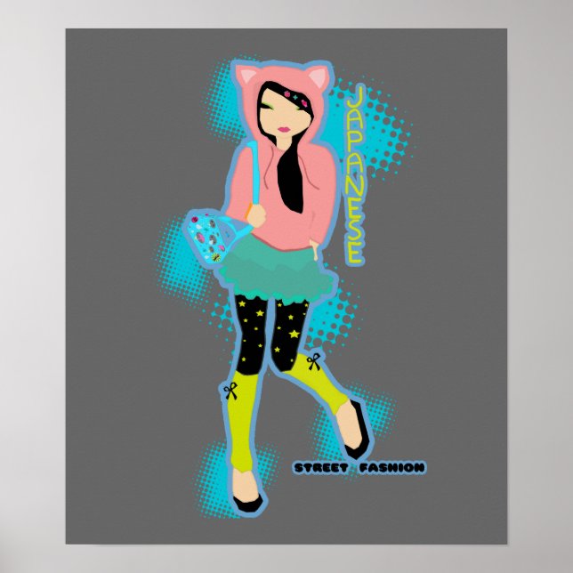 Póster Poster de moda callejera japonés (Frente)