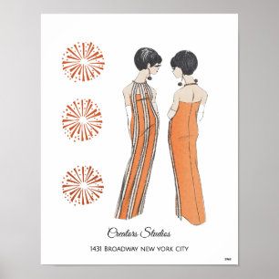 Póster poster de Moda de las Damas de Nueva York de 1968