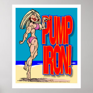 Póster Poster de moda muscular hacia arriba