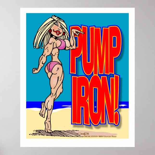 Póster Poster de moda muscular hacia arriba (Frente)