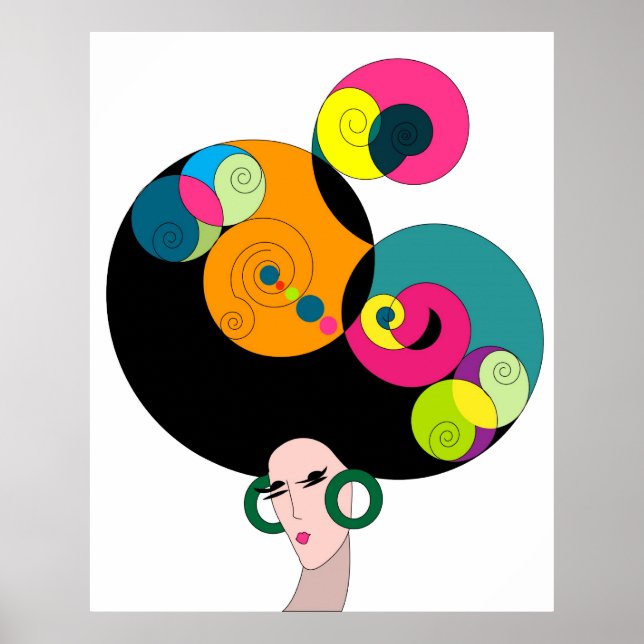 Póster poster de moda vintage (Frente)