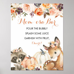 Póster Poster de Momosa Bar del Chica de Woodland de Otoñ