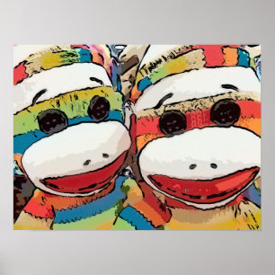 Póster Poster de mono de sock