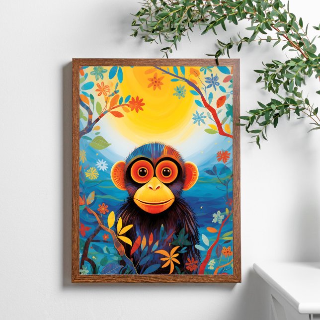 Póster Poster de mono pequeño y colorido (Subido por el creador)