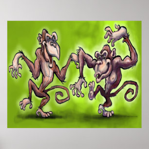 Póster Poster de monos