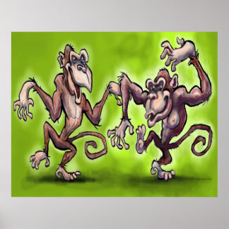 Póster Poster de monos