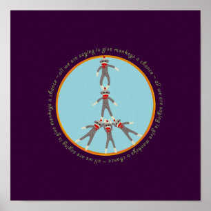 Póster Poster de Monos de Paz