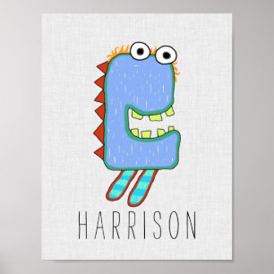 Póster Poster de monstruo de la mala alimentación persona