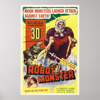 Póster poster DE MONSTRUO DE ROBOT DE 3D