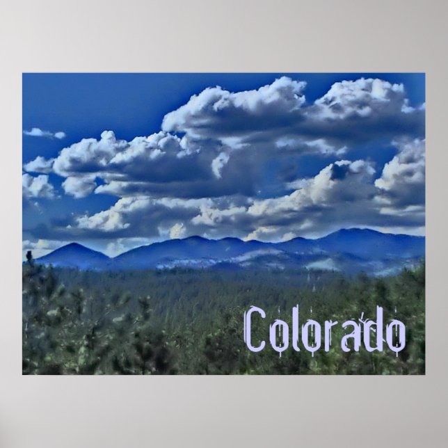 Póster Poster de montaña de Colorado (Frente)