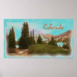 Póster Poster de montaña de Colorado