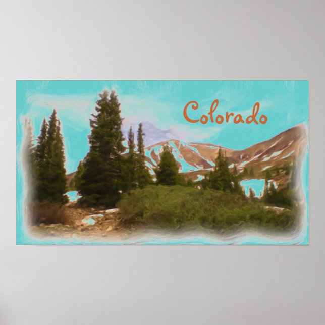 Póster Poster de montaña de Colorado (Frente)