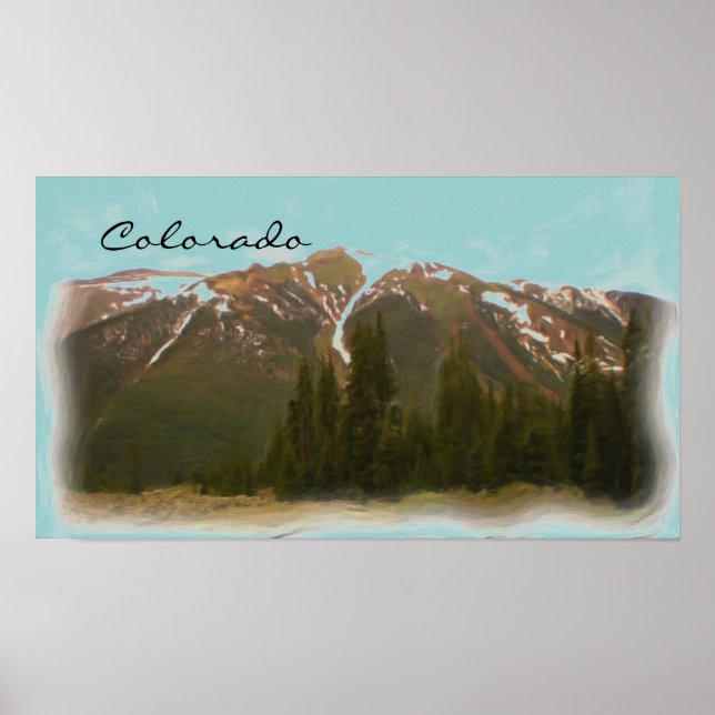 Póster Poster de montaña de Colorado (Frente)