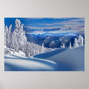 Póster Poster de Montañas de Nieve