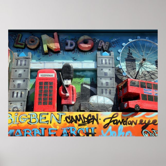 Póster Poster de monumentos de Londres (Frente)