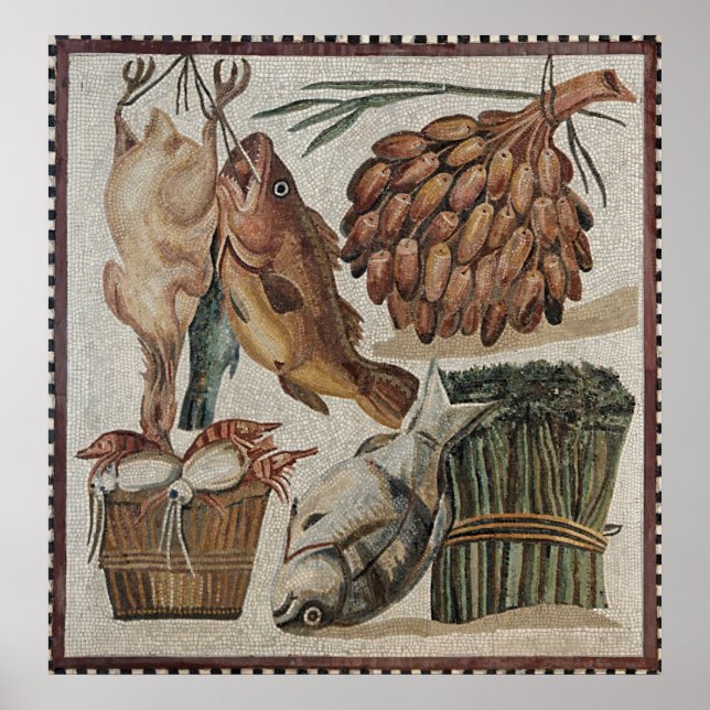 Póster Poster de mosaico romano 24" x 25" (Frente)