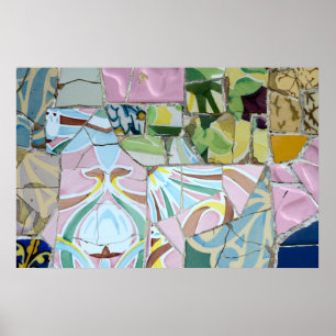 Póster Poster de mosaicos de Park Guell