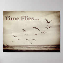 Póster Poster de moscas de tiempo