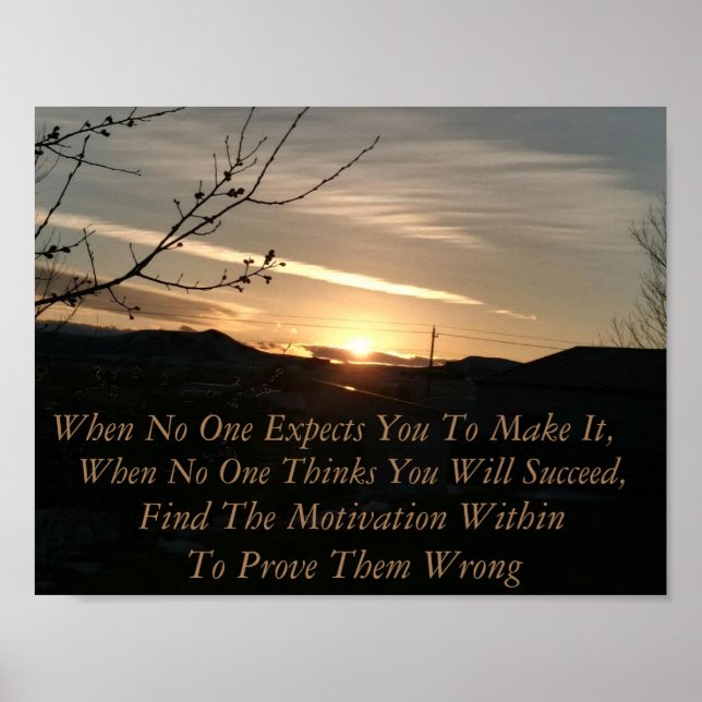 Póster Poster de motivación (Frente)