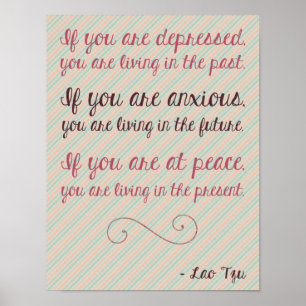 Póster Poster de motivación 8,5 x 11 de la cita de Tzu