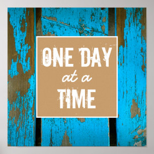 Póster poster de motivación cita un día a la vez
