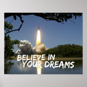 Póster Poster de motivación - crea en sus sueños