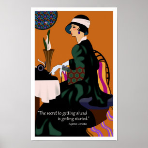 Póster Poster de motivación de Agatha Christie