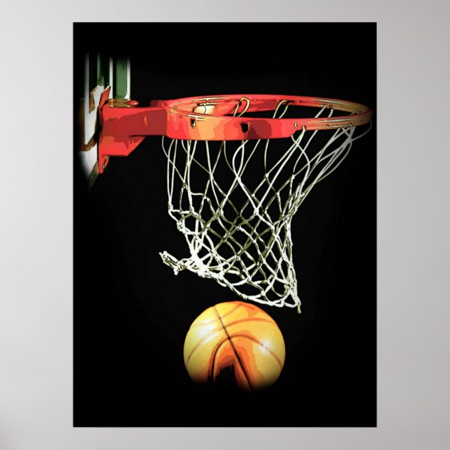 Póster Poster de motivación de baloncesto de moda especia (Frente)