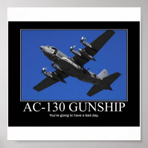 Póster Poster de motivación de la cañonera AC-130