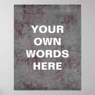 Póster Poster de motivación de la cita, púrpura azul